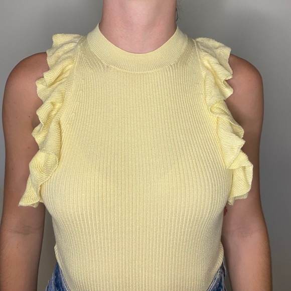 Yellow Ruffle Tank Top - Picture 4 of 4